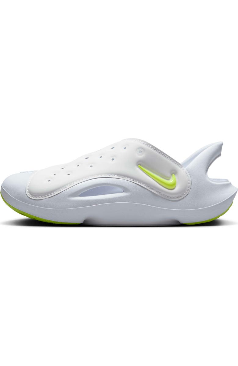 Nike Kids' Aquaswoosh Water Friendly Clog, Alternate, color, White/ Pure Platinum/ Volt