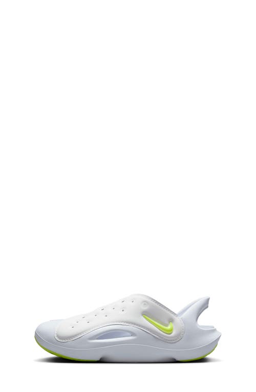 Nike Kids' Aquaswoosh Water Friendly Clog In White/pure Platinum/volt
