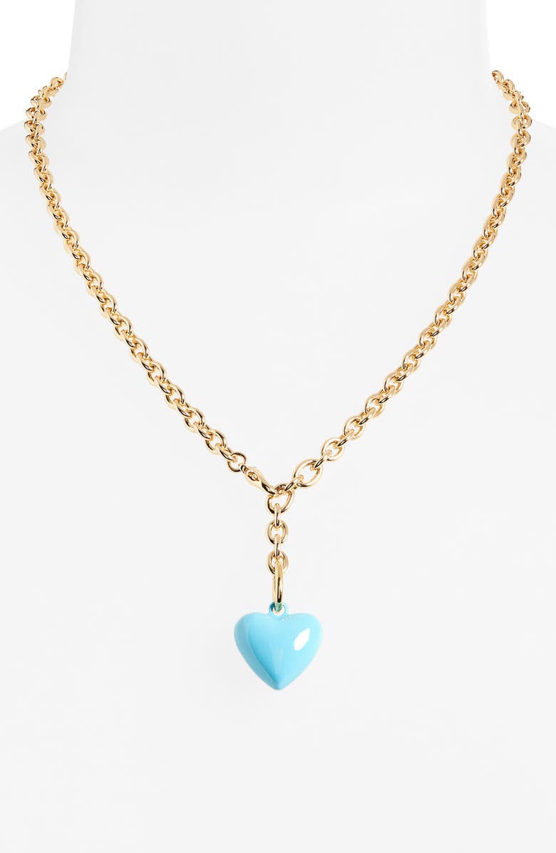 ROXANNE ASSOULIN The Mini Happy Heart Pendant Necklace, Alternate, color, Turquoise