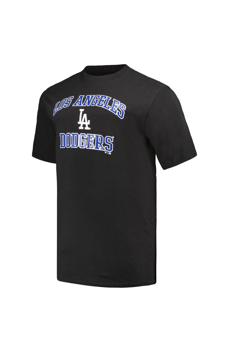 PROFILE Men's Profile Black/Heather Gray Los Angeles Dodgers Big & Tall T-Shirt Combo Pack, Alternate, color,