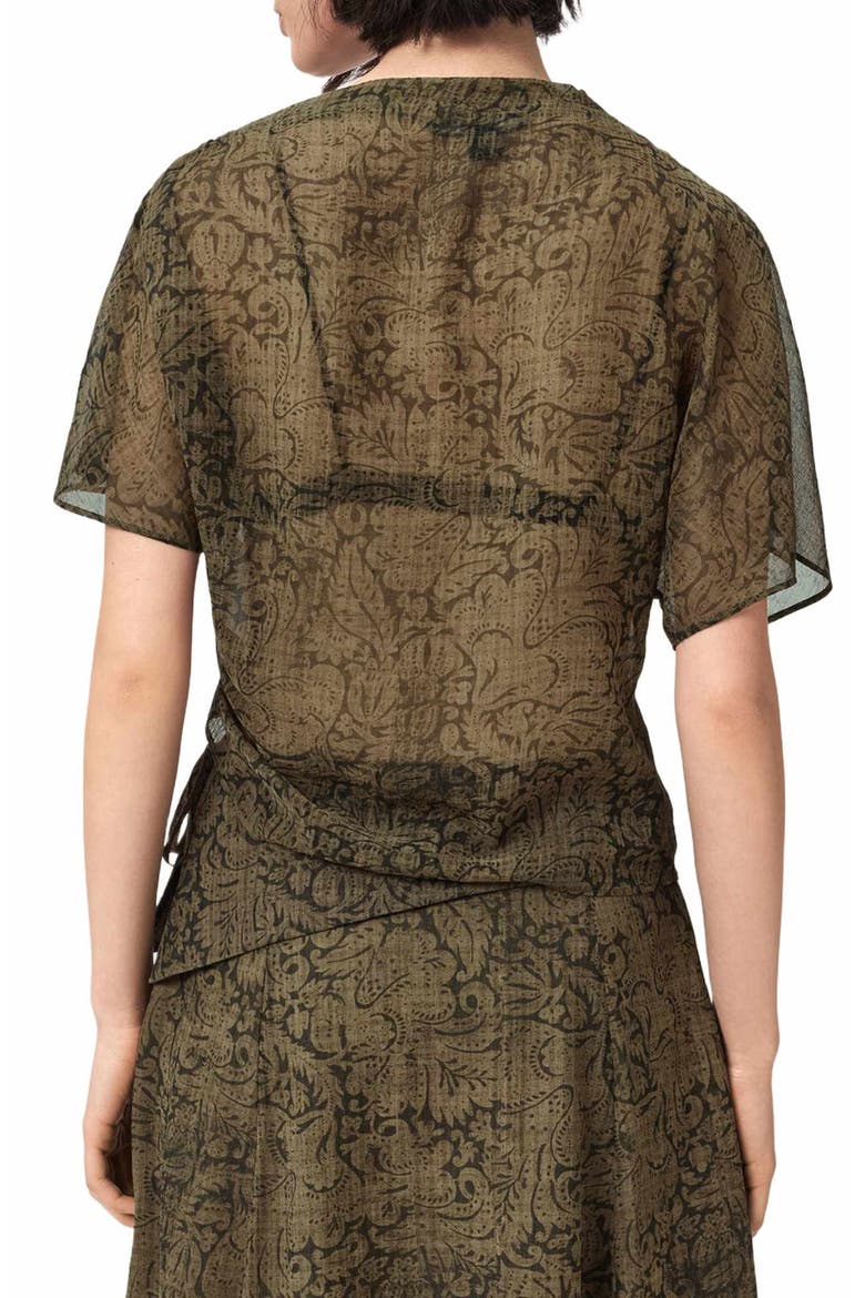 Sali Sheer Woven Shirt, Alternate, color, SIRIUS GOLD BLACK