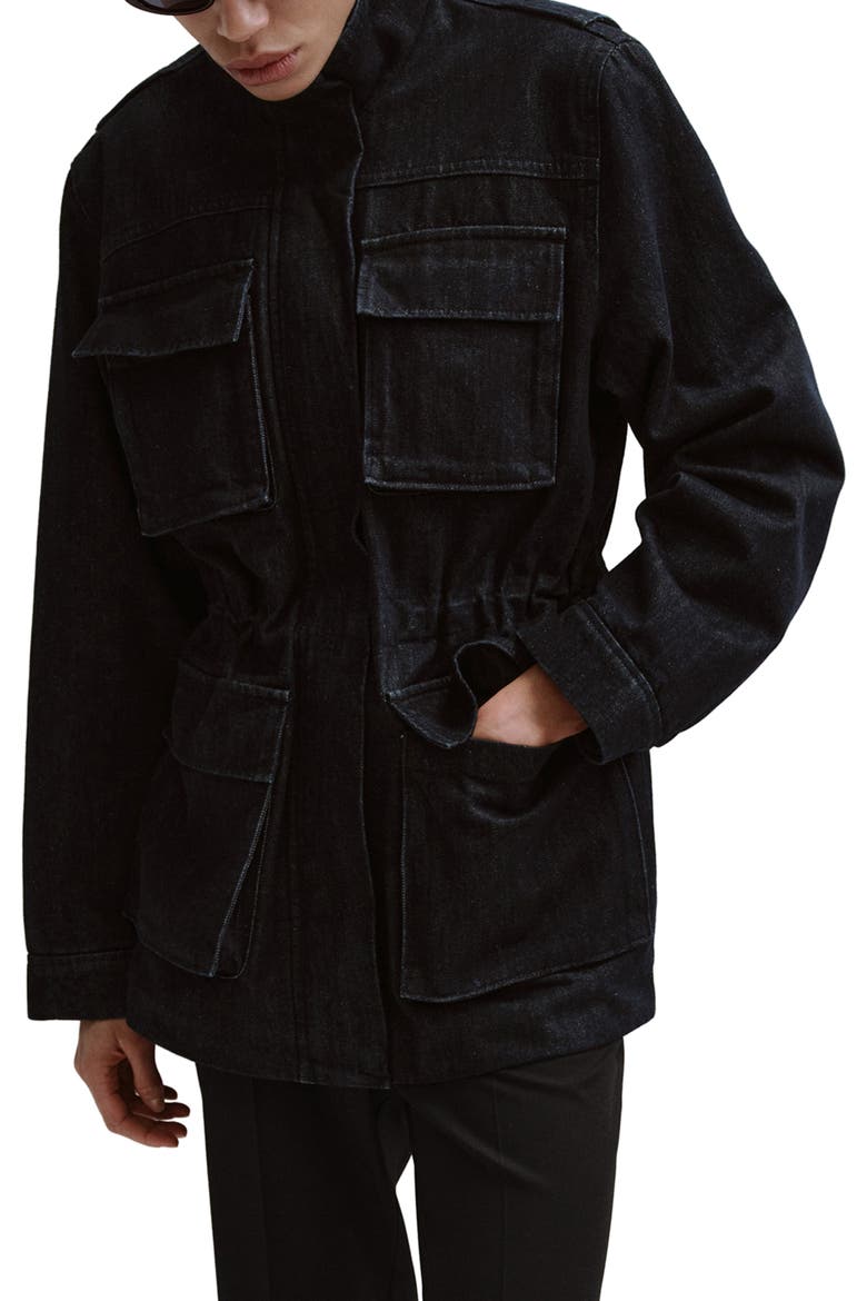 Oversize Denim Barn Jacket, Main, color, OPEN BLUE