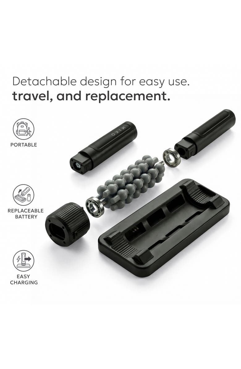 MIKO Swift Rolling Percussive Massager with 5 Speeds, Alternate, color, Black