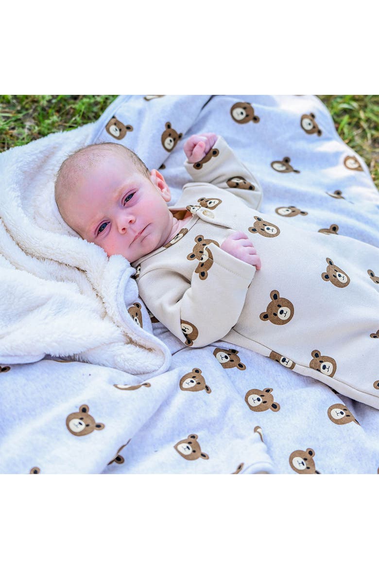 Teddy Romper- Infant, Alternate, color, Biscotti