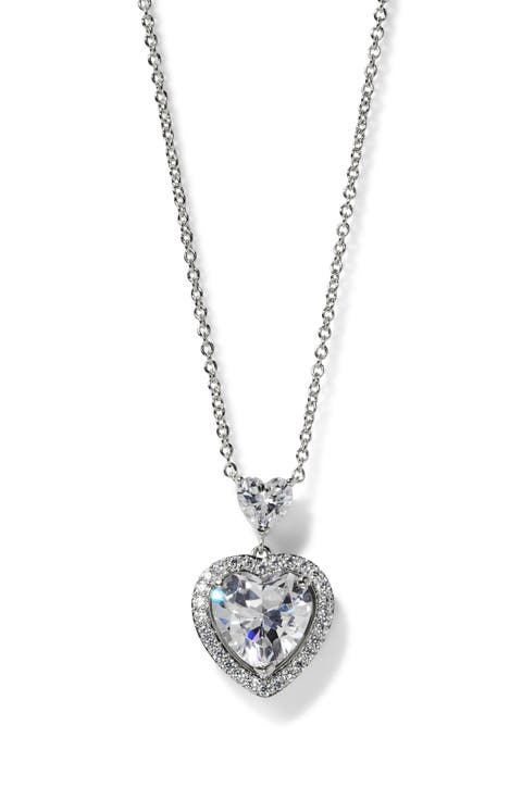 Le Bisou Halo Heart Pendant Necklace