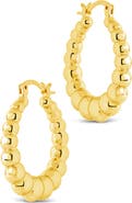 Sterling Forever Audrey Bubble Sphere Hoop Earrings