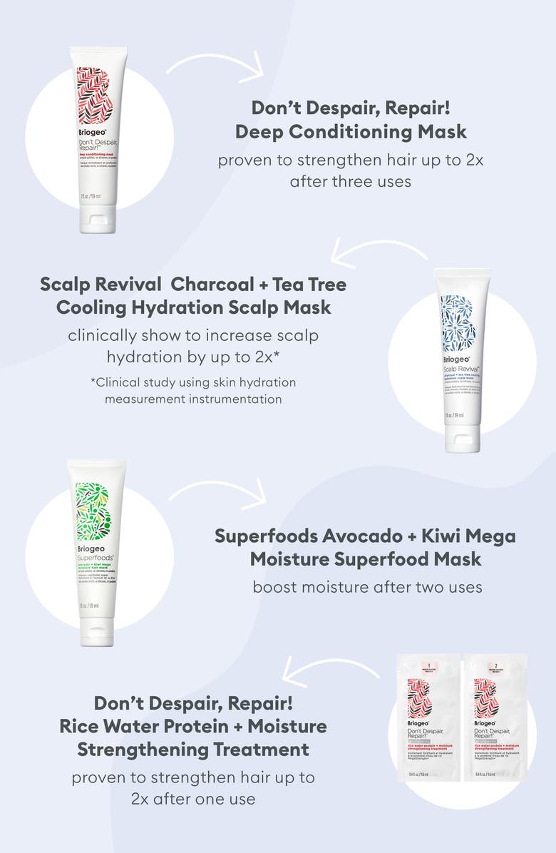 Briogeo Hydrate + Repair Mask Kit $49 Value, Alternate, color, 