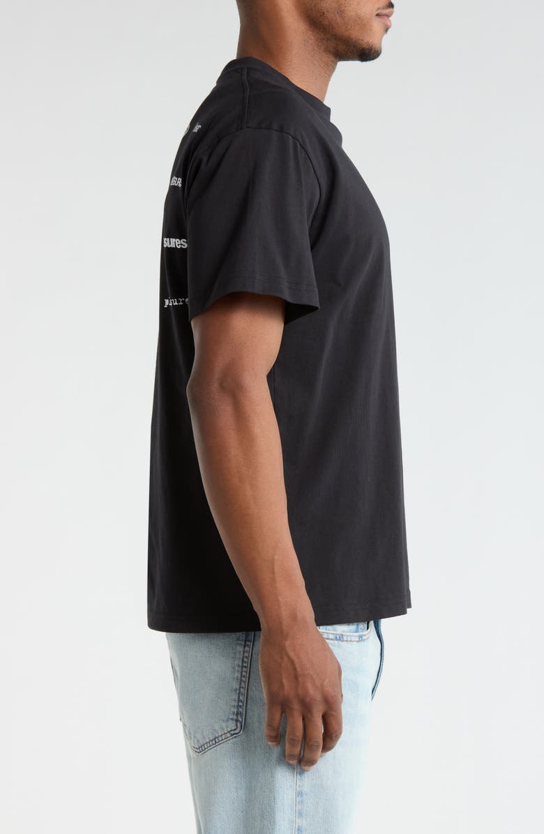 PLEASURES Wordmark Logo Cotton T-Shirt, Alternate, color, Black