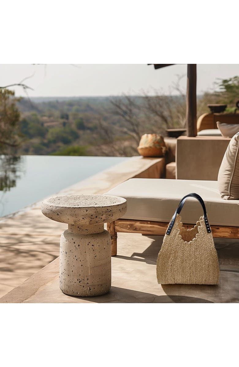 indego africa Embe Braided Raffia Tote, Alternate, color, Natural Raffia Fibers