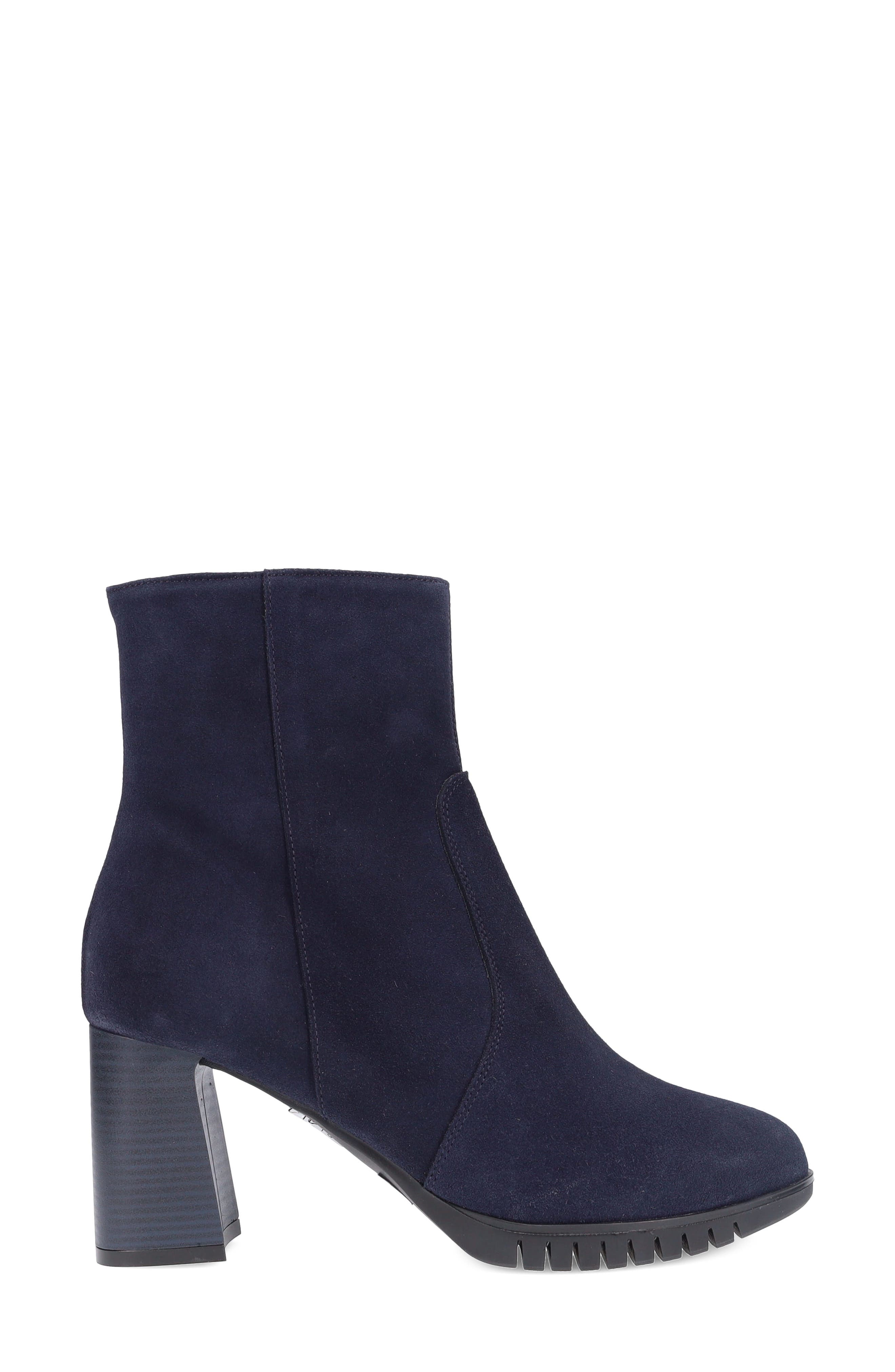 Foxley Weatherproof Leather Bootie, Alternate, color, FRENCH NAVY