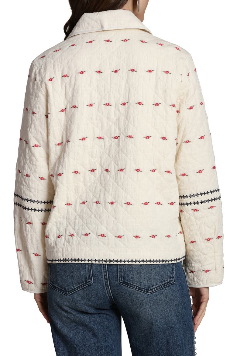 Embroidered Quilted Cotton Jacket, Alternate, color, CREAM FLORAL