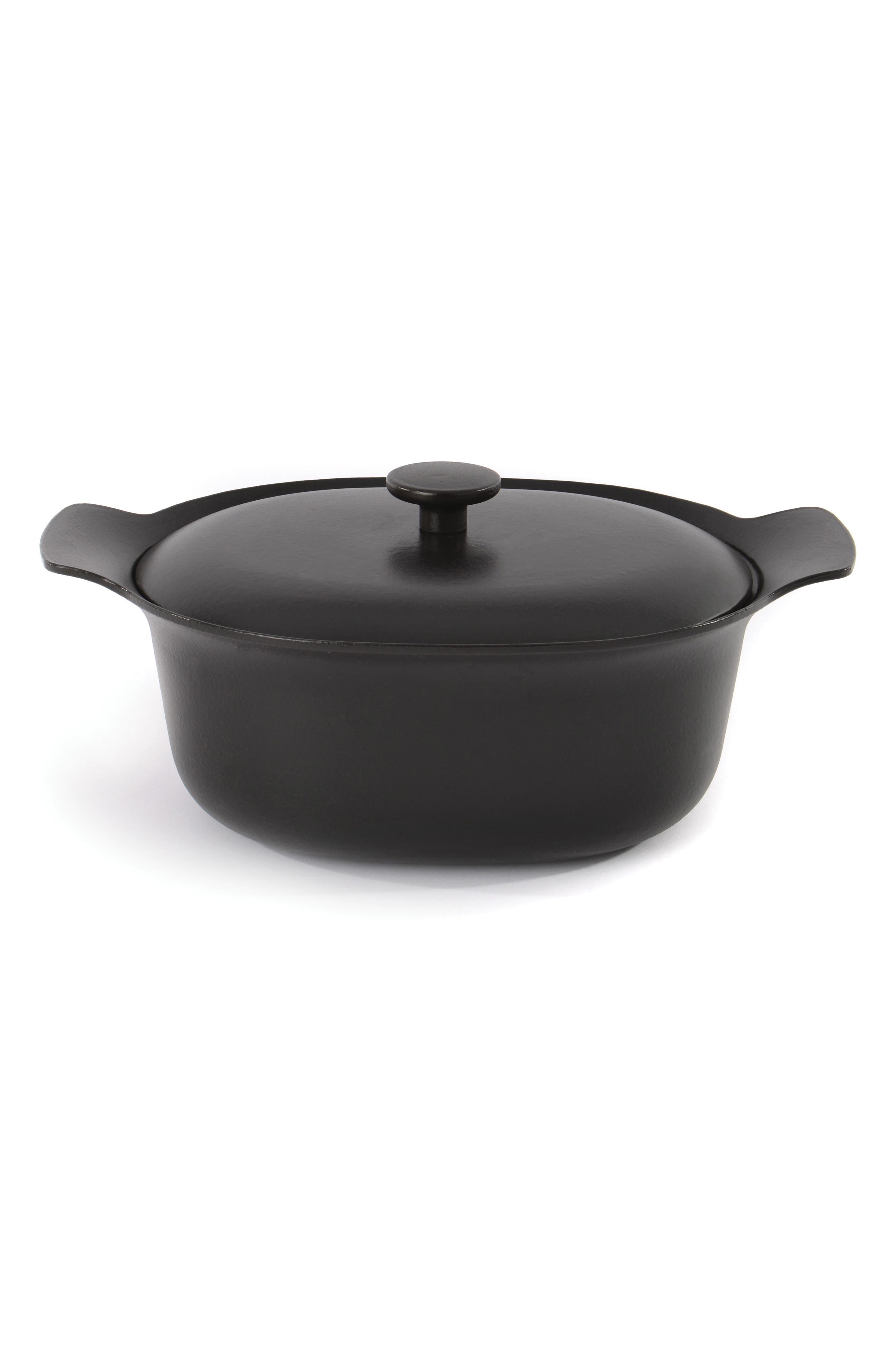 BergHOFF Black Ron Cast Iron 5.5 Quart Covered Casserole