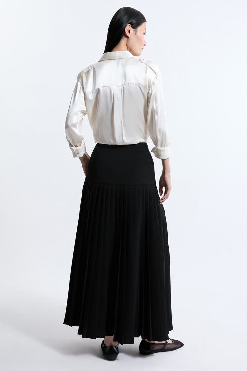 Karen Millen Buckle Detailed Maxi Skirt In Black