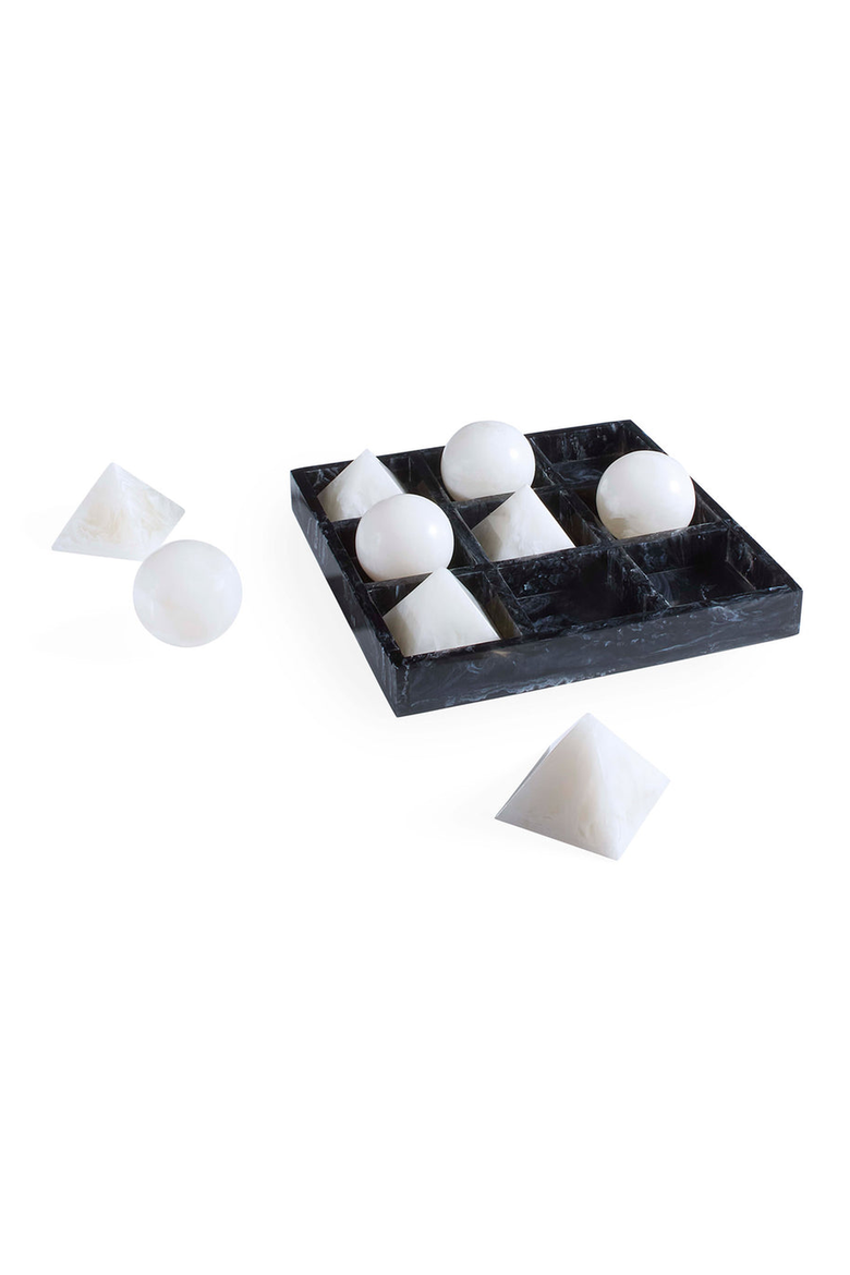 Como Tic-Tac-Toe Set, Alternate, color, Black / White
