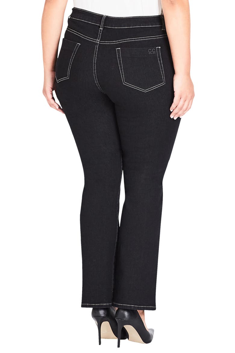 Regular Fit Bootcut Jeans, Alternate, color, BLACK