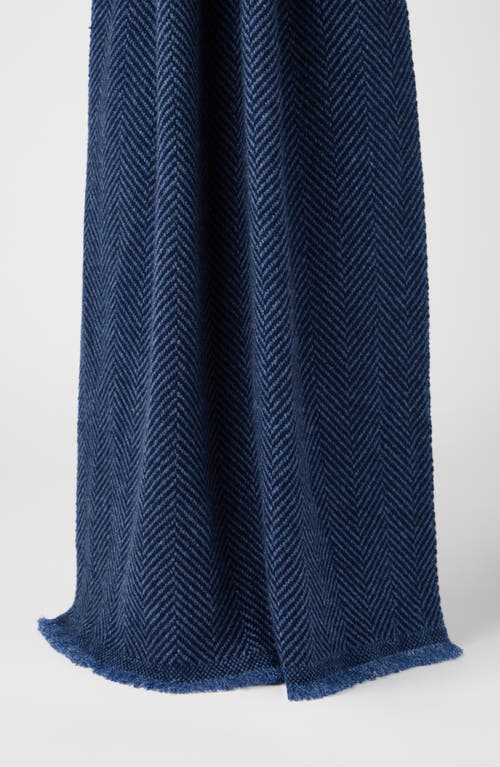 Brunello Cucinelli Cashmere Scarf In Blue