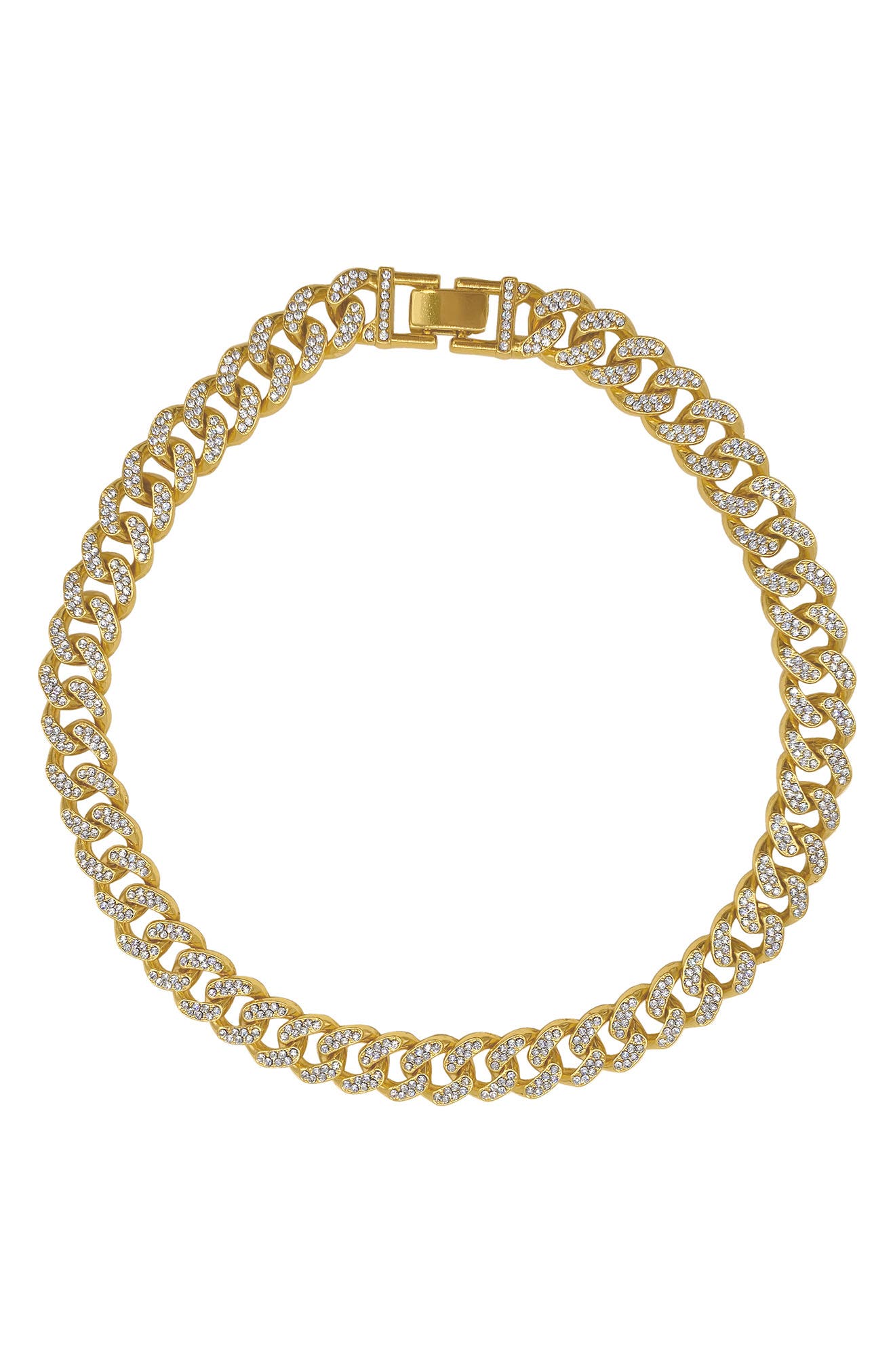 Adornia Pavé CZ Curb Chain Necklace