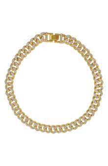 Adornia Pavé CZ Curb Chain Necklace