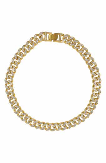 Adornia Pavé CZ Curb Chain Necklace