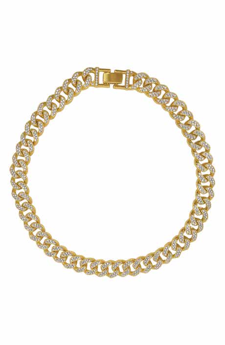 Adornia Pavé CZ Curb Chain Necklace
