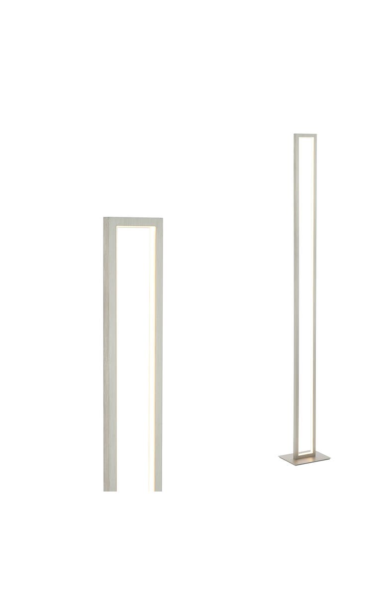 JONATHAN Y Johan 59.5" Modern Minimalist Aluminum Integrated Tower LED Floor Lamp, Nickel, Main, color, Nickel