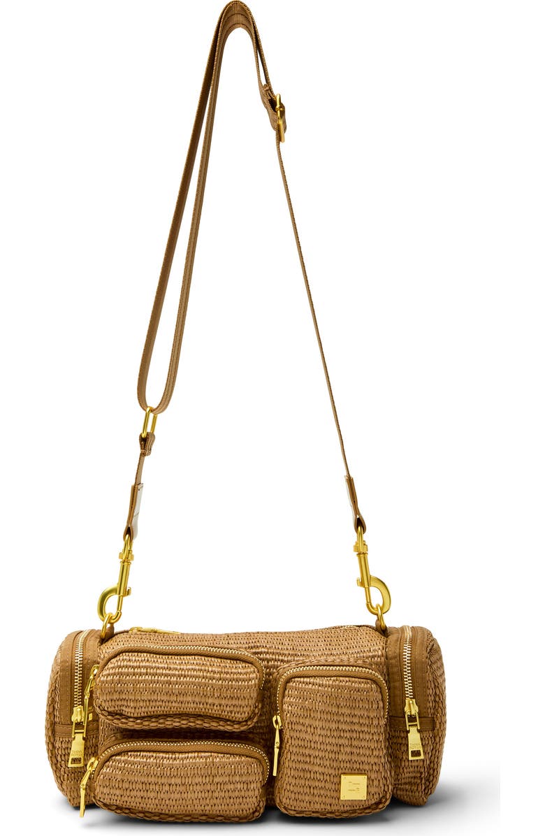 THINK ROYLN Lady Cargo Shoulder Bag, Main, color, Sand Dune Raffia