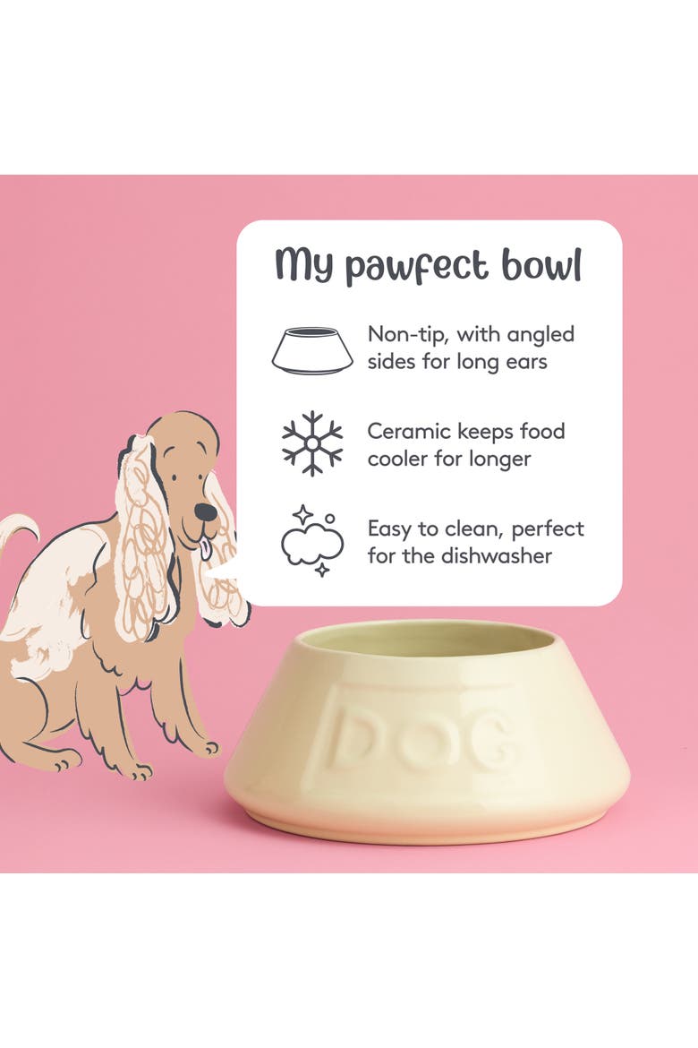 Non Tip Dog Bowl, Cream, 8.3 Inches, 54oz, Alternate, color, Off-White