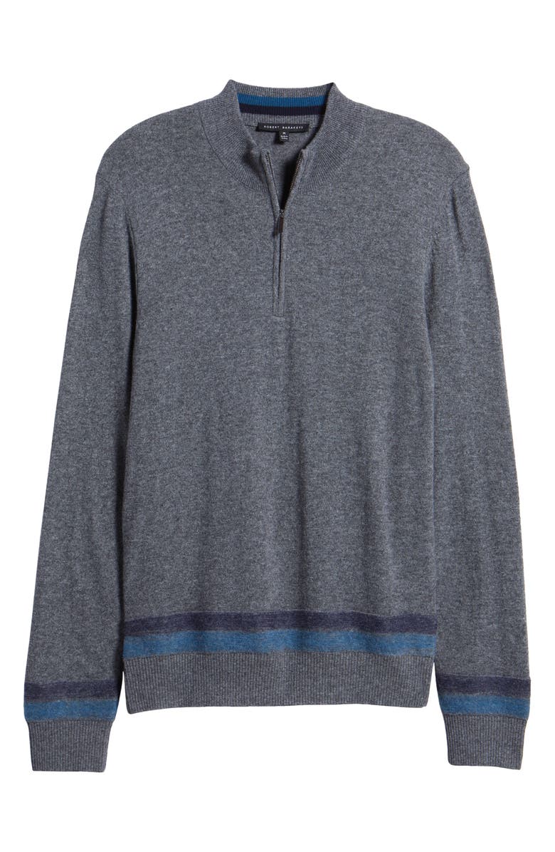 Robert Barakett Rockingham Half Zip Sweater, Alternate, color, Grey