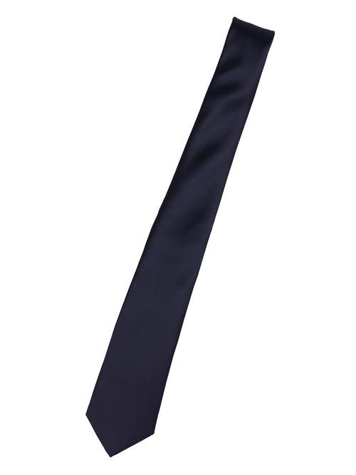 Brooklyn Brigade Solid Satin X-long Tie In Black