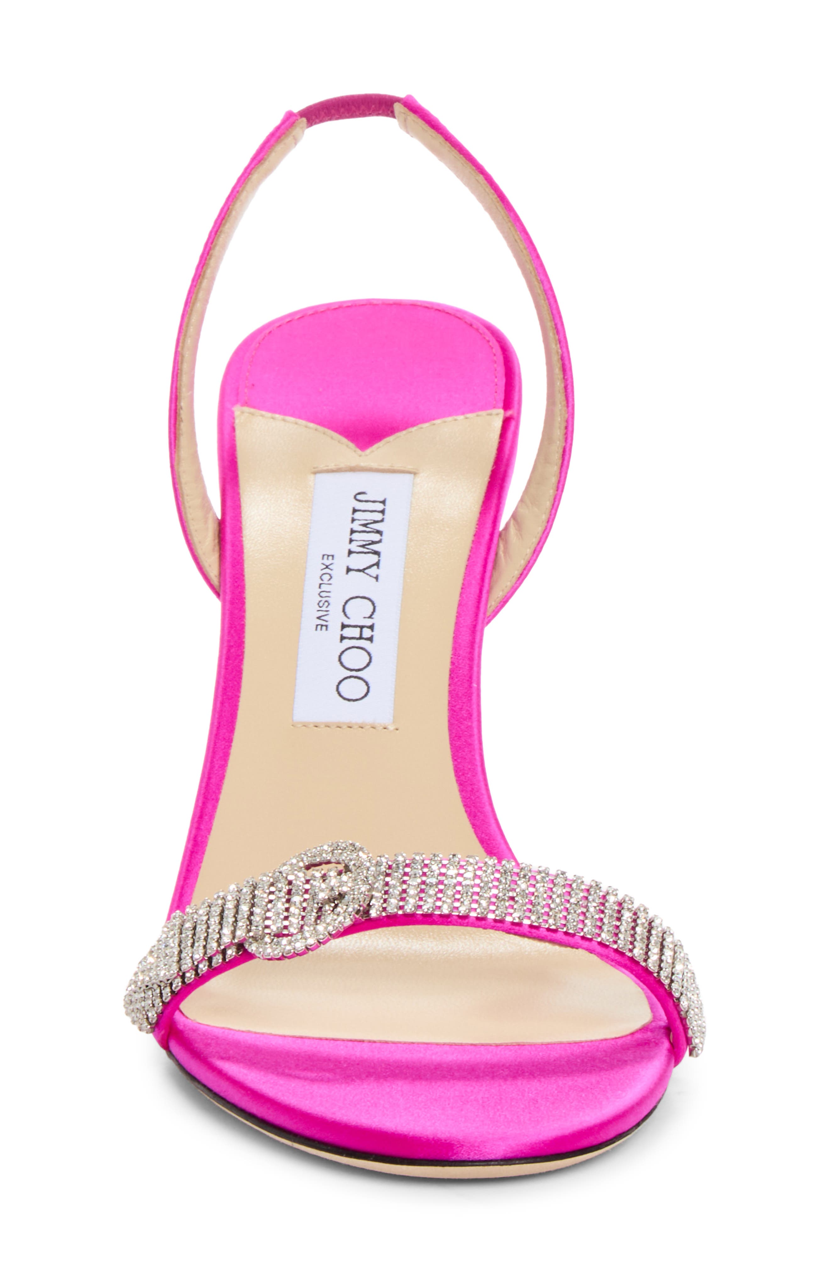 Jenn Crystal Slingback Sandal (Nordstrom Exclusive), Alternate, color, FUCHSIA/ CRYSTAL
