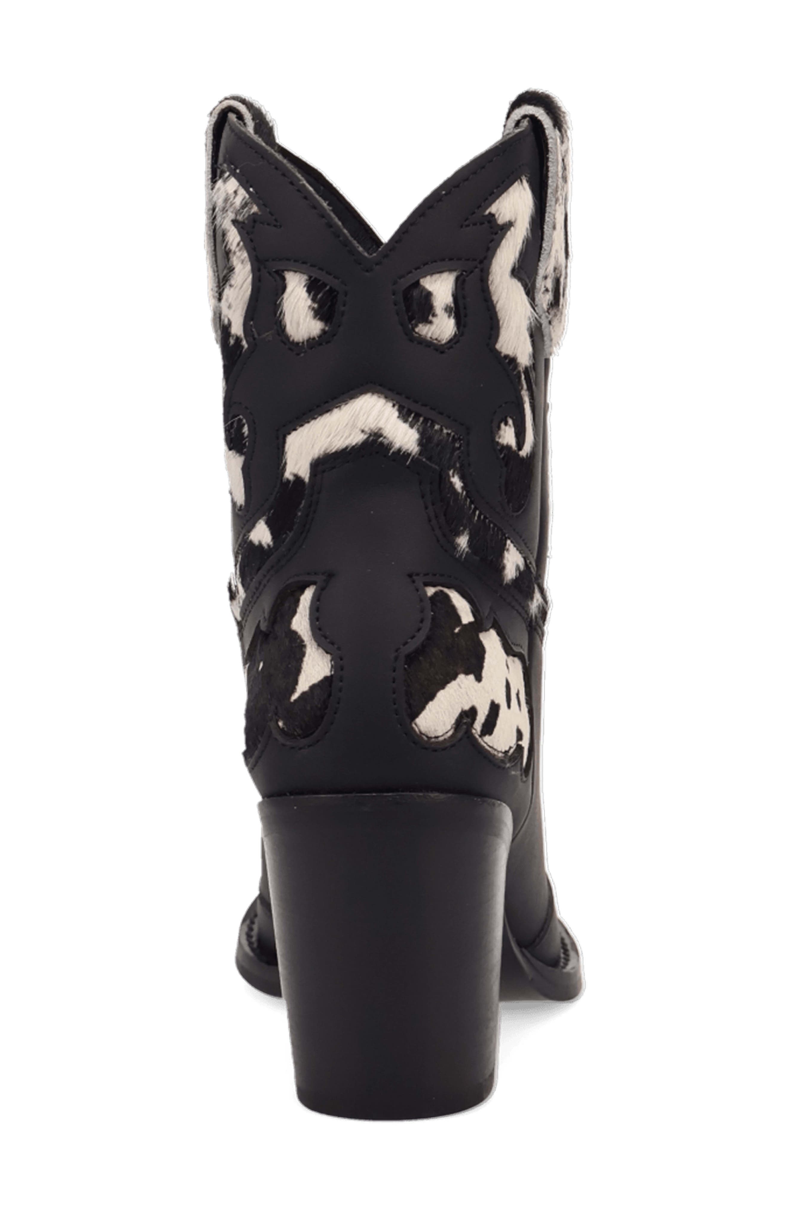 Run Wild Animal Print Western Boot, Alternate, color, BLACK COW PRINT