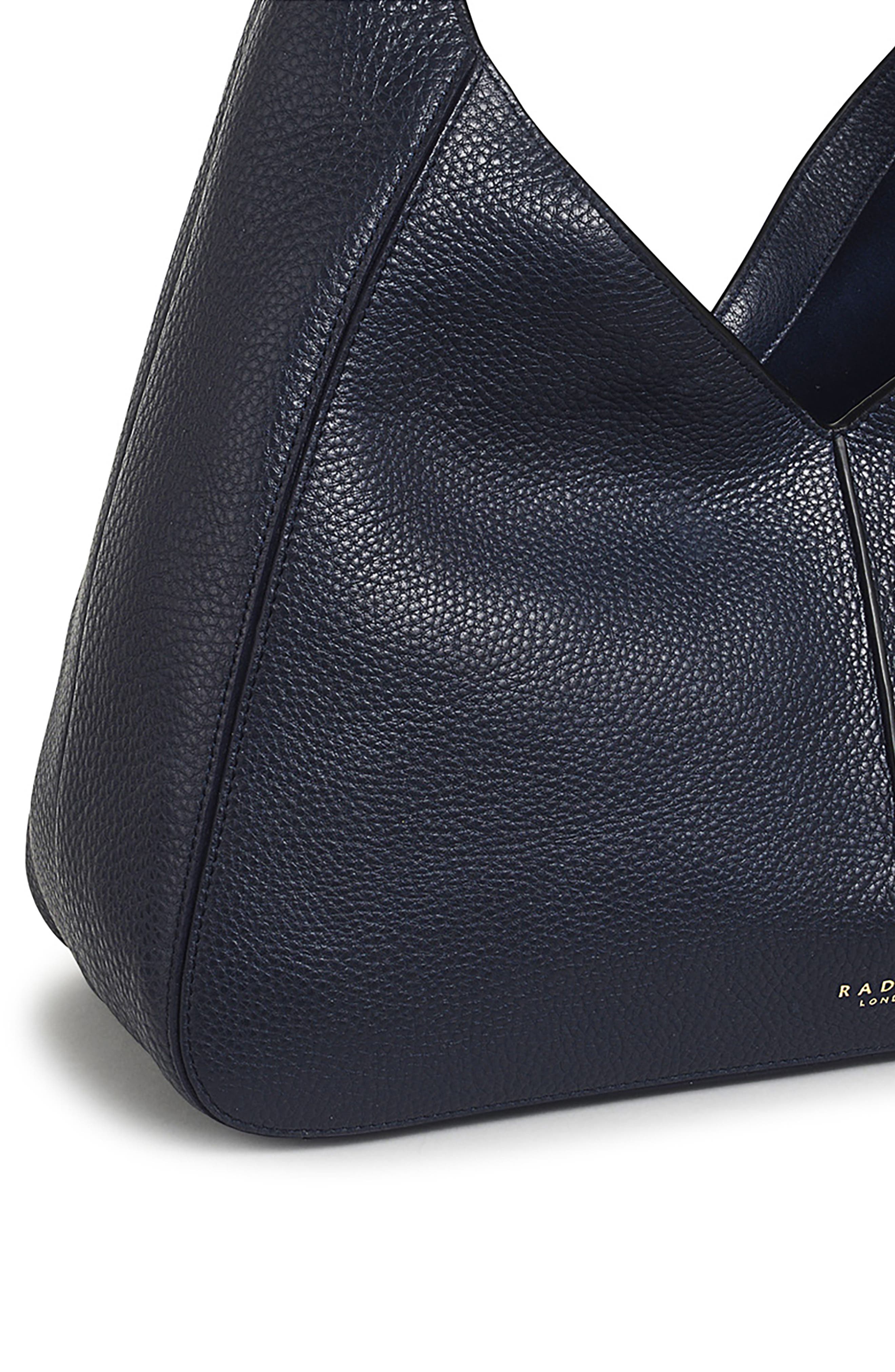 Radley Hillgate Place Leather Shoulder Bag, Alternate, color, Ink