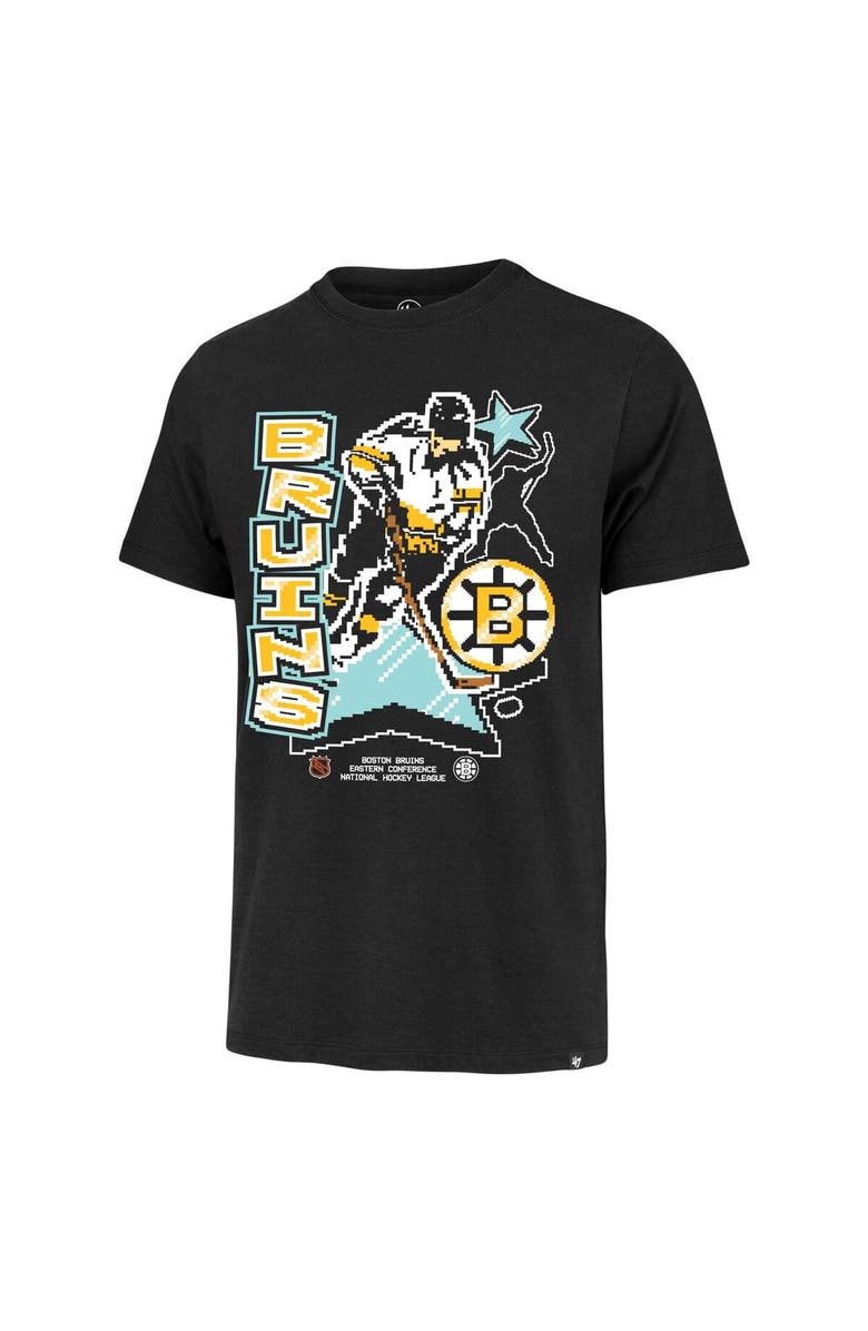 '47 Men's '47 Black Boston Bruins Lamp Lighter Franklin T-Shirt, Alternate, color, 