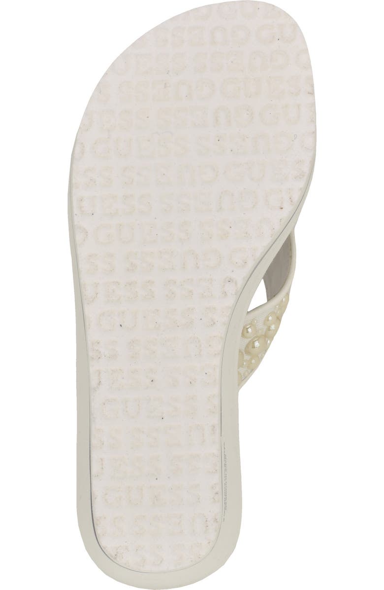 GUESS Silus Eva Platform Flip Flop, Alternate, color, White