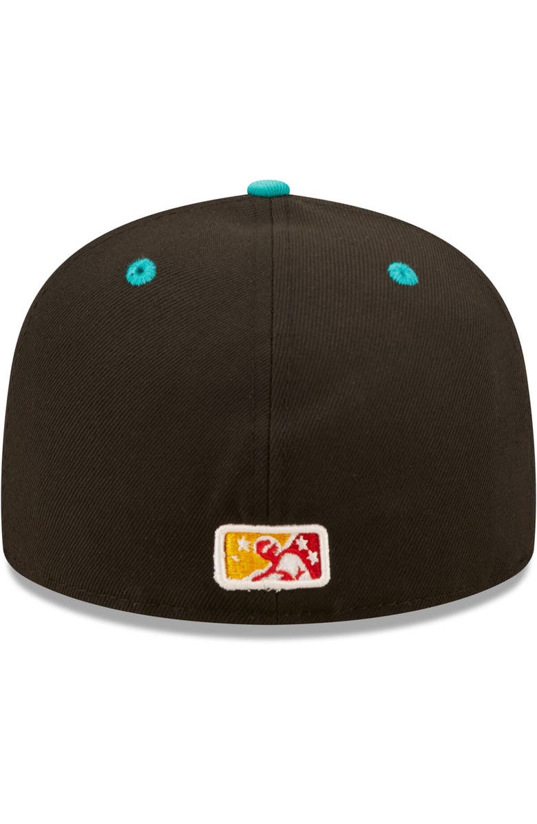 New Era Men's New Era Black/Turquoise Veleros de Columbus Copa De La Diversion 59FIFTY Fitted Hat, Alternate, color,