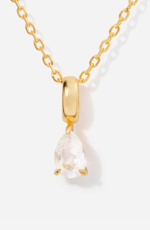 Birthstone Teardrop Necklace