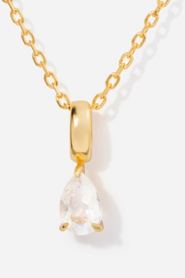 Little Sky Stone Birthstone Teardrop Necklace