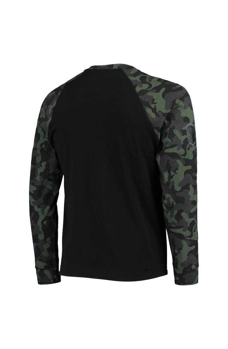 COLOSSEUM Men's Colosseum Black USC Trojans OHT Military Appreciation Camo Raglan Long Sleeve T-Shirt, Alternate, color, 