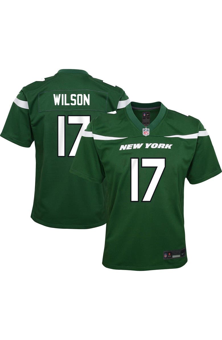 Nike Youth Nike Garrett Wilson Green New York Jets Game Jersey, Main, color, 