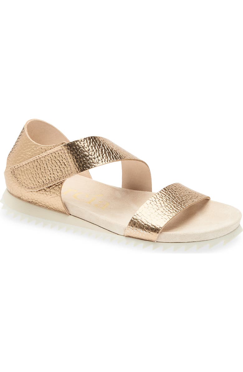 Pedro Garcia Jedda Two Strap Sandal, Main, color, Cava Cervo Lame