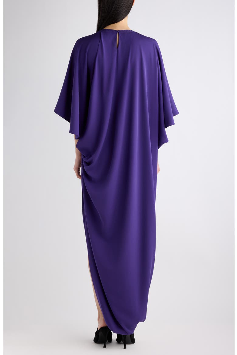 Silk Draped Maxi Dress, Alternate, color, 5210 PURPLE
