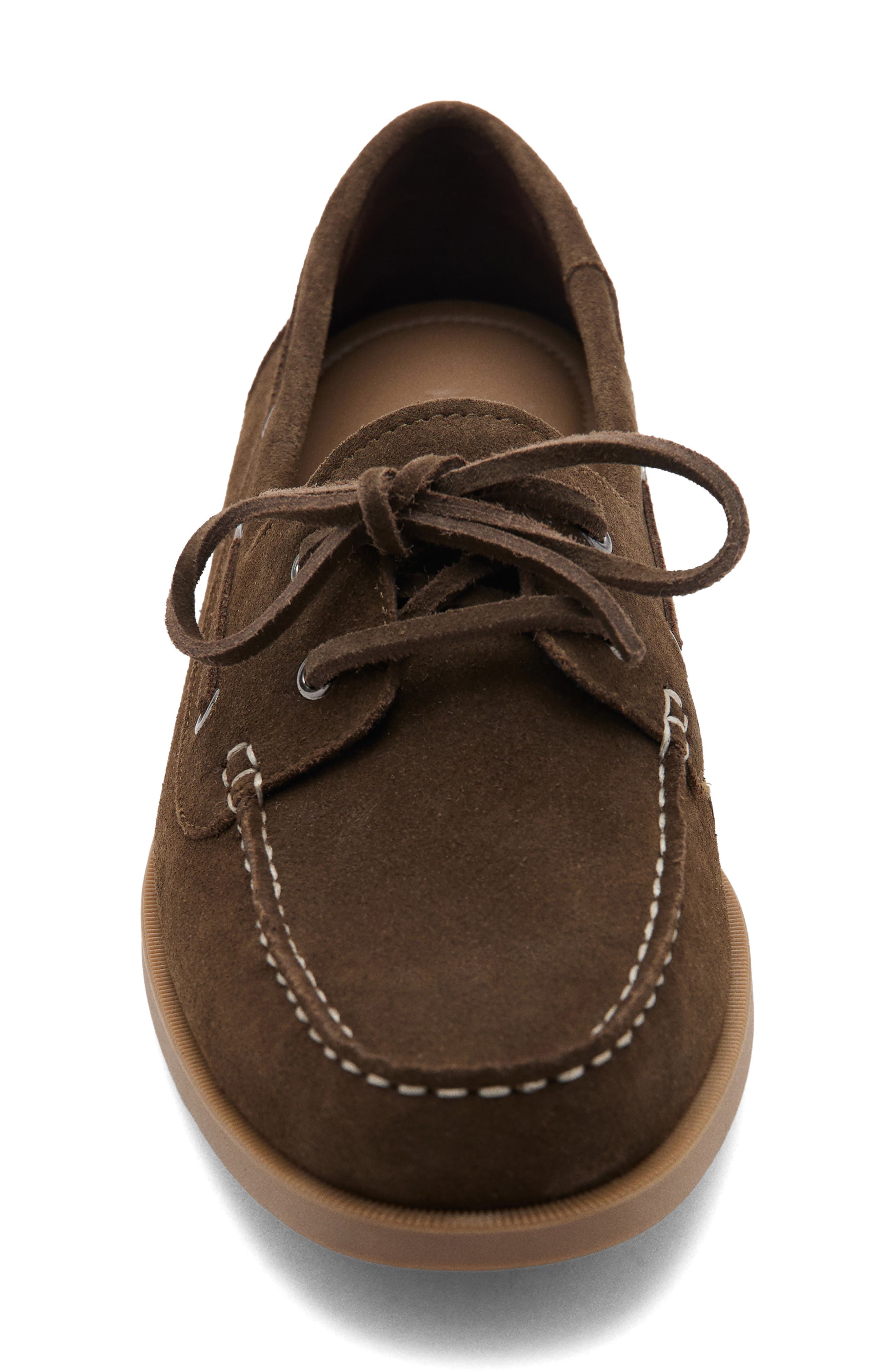 Leather Boat Shoe, Alternate, color, BROWN