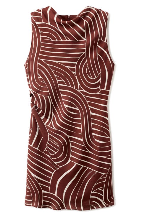 Geometric Print Sheath Dress