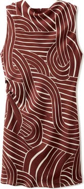 MANGO Geometric Print Sheath Dress