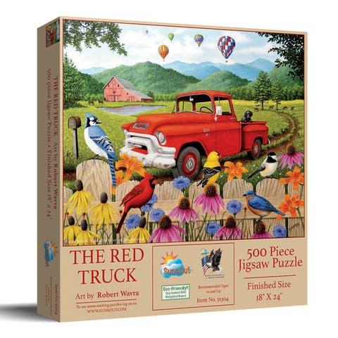 The Red Truck 500 piece Jigsaw Puzzle for Adults
