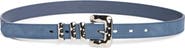 NORDSTROM RACK Faux Suede Molten Buckle Belt