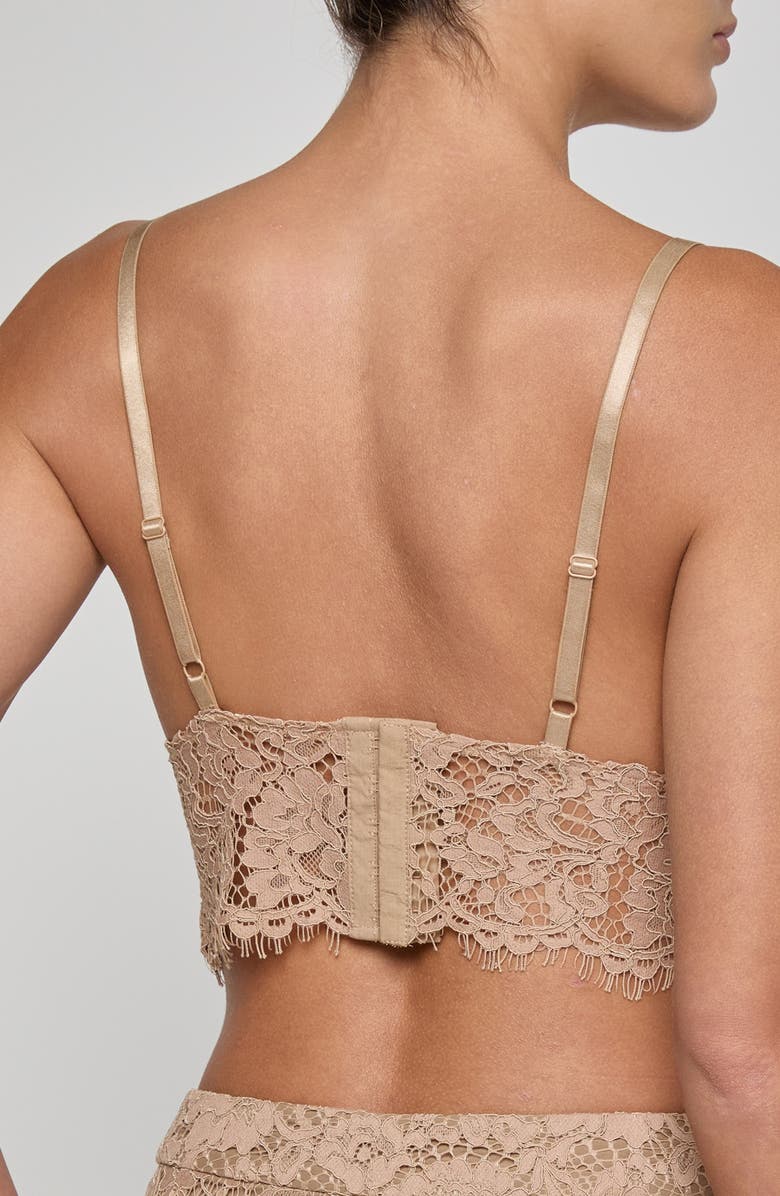 L'AGENCE Aislin Lace Bralette Top, Alternate, color, Cappuccino