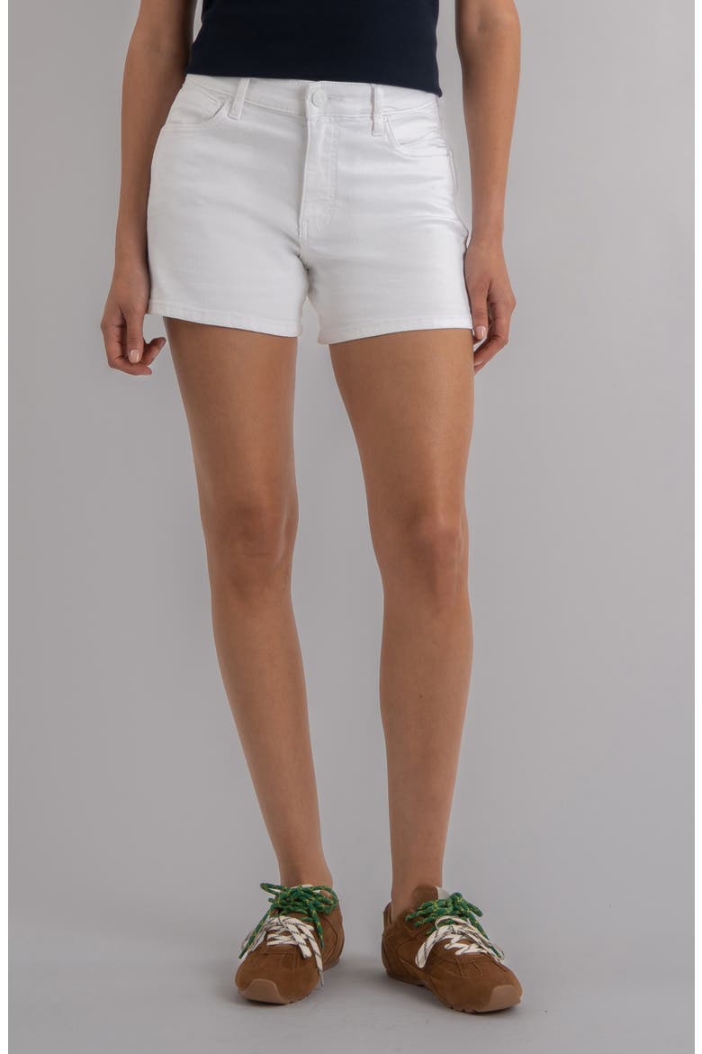 Jane High Waist Denim Shorts, Main, color, OPTIC WHITE