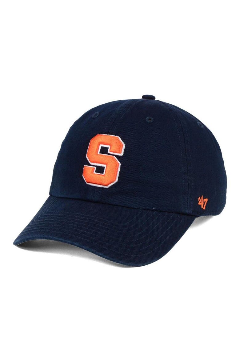Men's '47 Navy Syracuse Orange Clean Up Adjustable Hat, Main, color, Navy