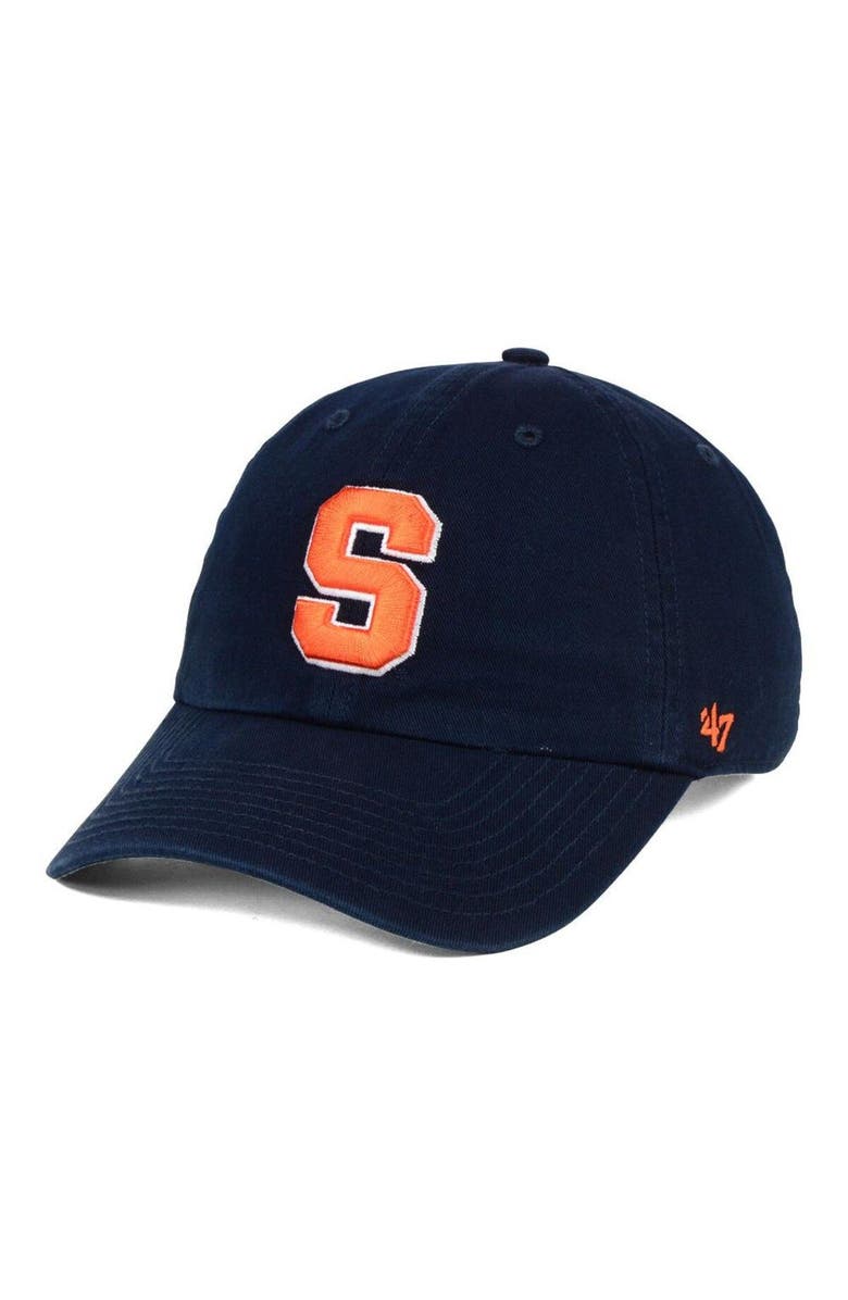 '47 Men's '47 Navy Syracuse Orange Clean Up Adjustable Hat, Main, color, 